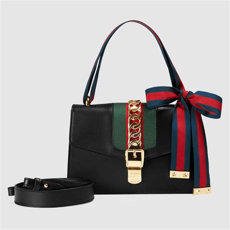 gucci sylvie large leather tote bag|gucci sylvie leather shoulder bag.